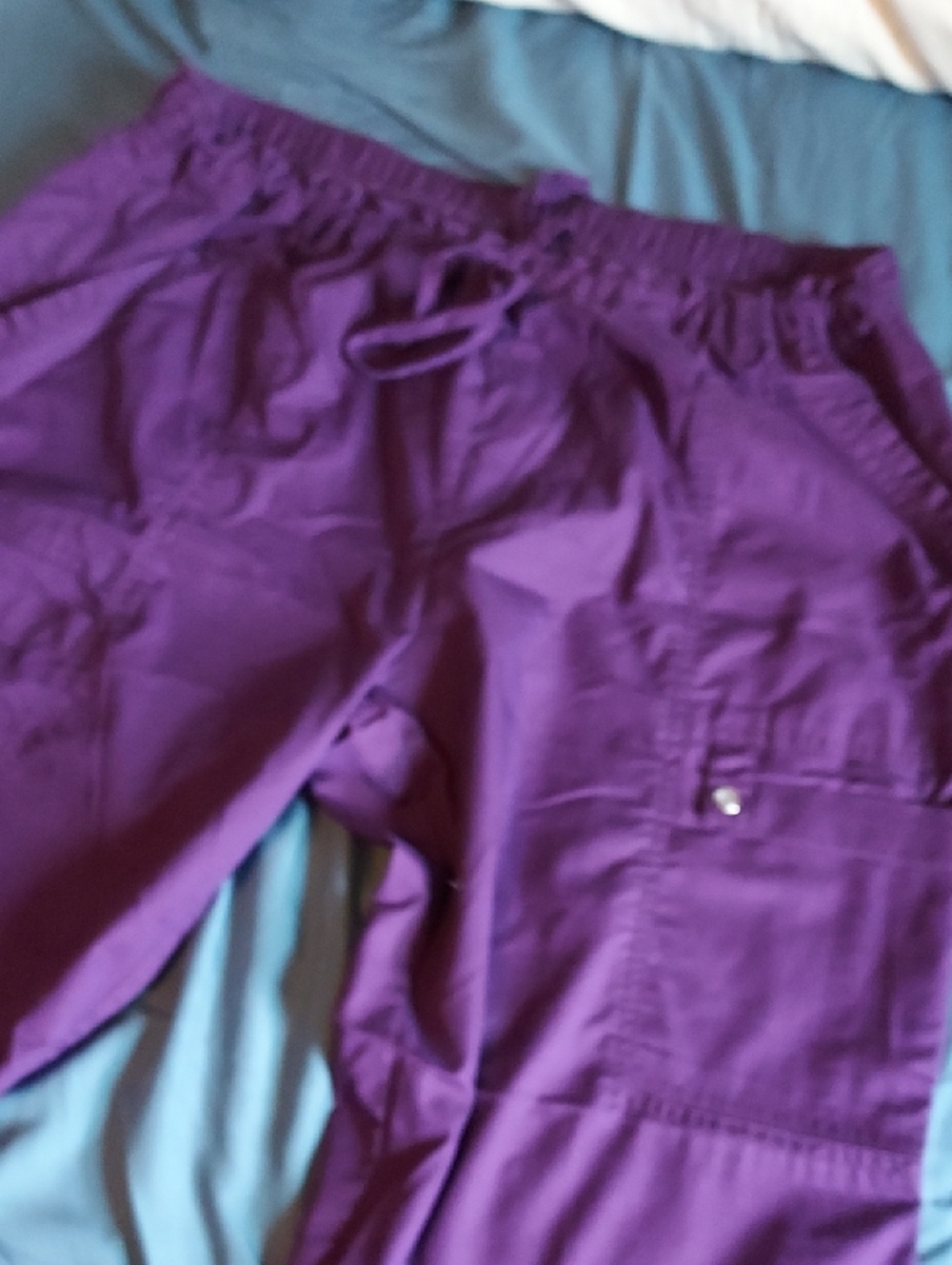 Purple Utility Cargo Scrub Pants